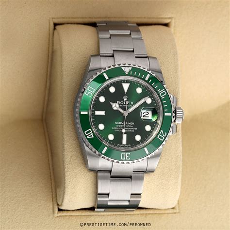 rolex hulk submariner price|pre owned rolex hulk.